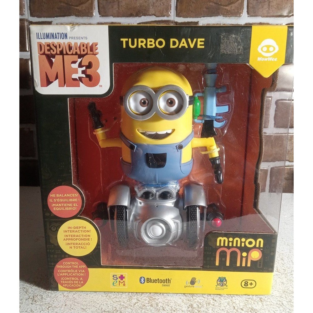 Despicable Me 3 Turbo Dave Minion Mip Bluetooth App Controlled Robot (NEW)